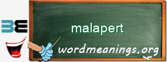 WordMeaning blackboard for malapert